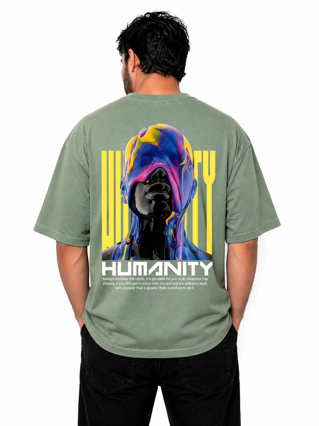 Humanity oversized tee-mint green