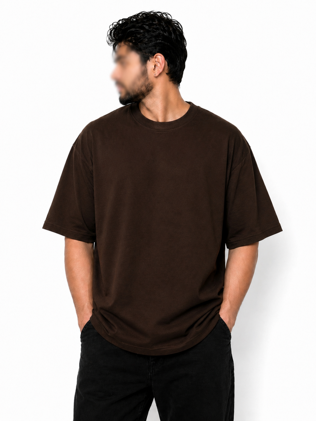 Let Me Distract You Oversized Tee — coffee brown
