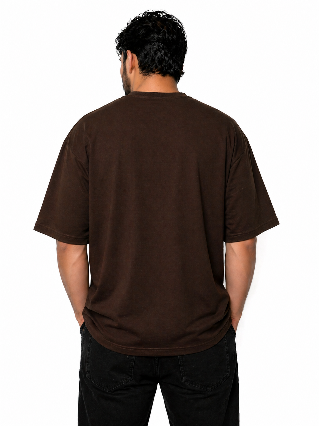 Money Front Print Tee — coffee brown