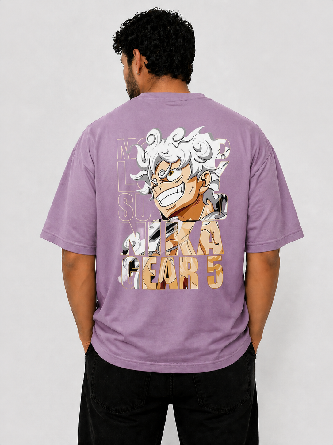 Luffy Gear 5 Oversized Tee —Lavender